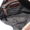 PRADA Shoulder Bag Canvas Beige Silver Auth bs36669-10