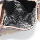 PRADA Shoulder Bag Canvas Beige Silver Auth bs36669-24