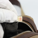 PRADA Shoulder Bag Canvas Beige Silver Auth bs36669-12