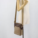 PRADA Shoulder Bag Canvas Beige Silver Auth bs36669-25