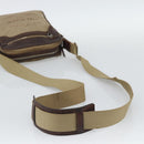 PRADA Shoulder Bag Canvas Beige Silver Auth bs36669-7
