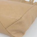 CELINE Vertical Cabas Hand Bag Leather Beige Gold Auth bs36671-15