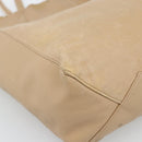 CELINE Vertical Cabas Hand Bag Leather Beige Gold Auth bs36671-16