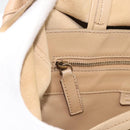 CELINE Vertical Cabas Hand Bag Leather Beige Gold Auth bs36671-20