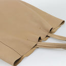 CELINE Vertical Cabas Hand Bag Leather Beige Gold Auth bs36671-6