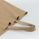 CELINE Vertical Cabas Hand Bag Leather Beige Gold Auth bs36671-7