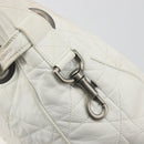 Christian Dior Canage Tote Bag Leather White Silver Auth bs36672A-14