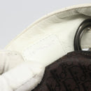 Christian Dior Canage Tote Bag Leather White Silver Auth bs36672A-22