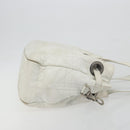 Christian Dior Canage Tote Bag Leather White Silver Auth bs36672A-4