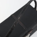 Christian Dior Hand Bag Nylon Black Silver Auth bs36673-15