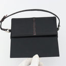 Christian Dior Hand Bag Nylon Black Silver Auth bs36673-16