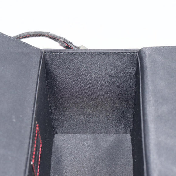 Christian Dior Hand Bag Nylon Black Silver Auth bs36673
