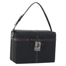 Christian Dior Hand Bag Nylon Black Silver Auth bs36673-1