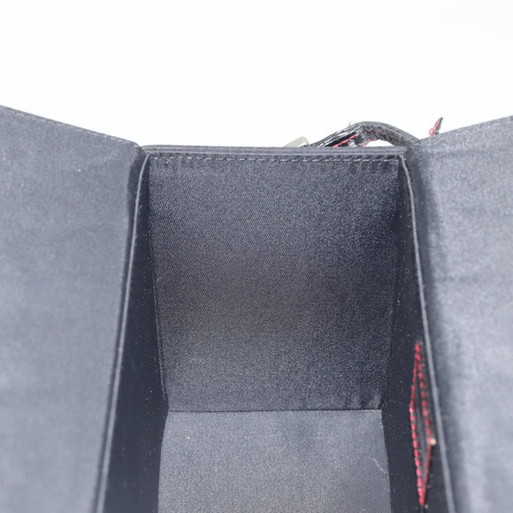 Christian Dior Hand Bag Nylon Black Silver Auth bs36673