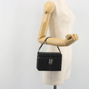 Christian Dior Hand Bag Nylon Black Silver Auth bs36673-21