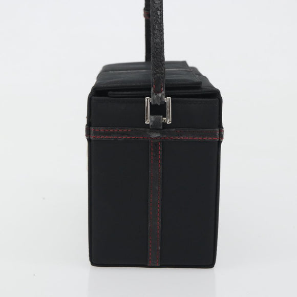 Christian Dior Hand Bag Nylon Black Silver Auth bs36673
