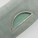 Christian Dior Maris Pearl Hand Bag Suede Light Blue Silver Auth bs36674A-14