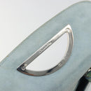 Christian Dior Maris Pearl Hand Bag Suede Light Blue Silver Auth bs36674A-16