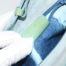 Christian Dior Maris Pearl Hand Bag Suede Light Blue Silver Auth bs36674A-23