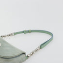 Christian Dior Maris Pearl Hand Bag Suede Light Blue Silver Auth bs36674A-8