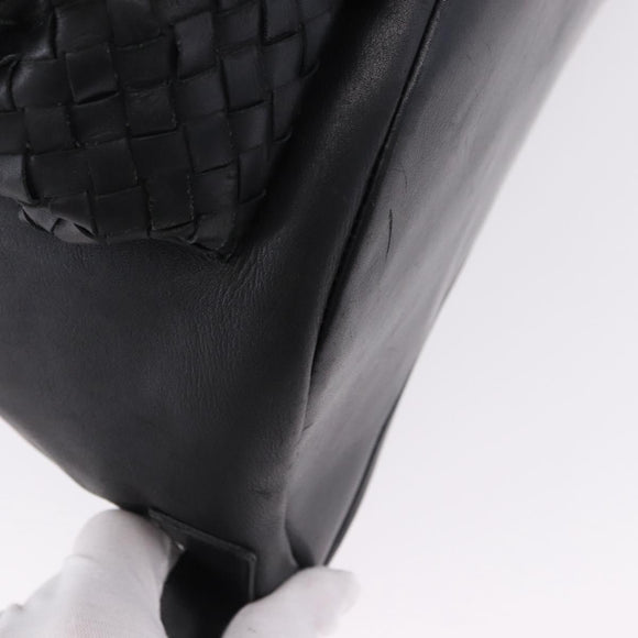 BOTTEGA VENETA INTRECCIATO Backpack Leather Black 155095 Auth bs36676A