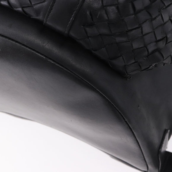 BOTTEGA VENETA INTRECCIATO Backpack Leather Black 155095 Auth bs36676A