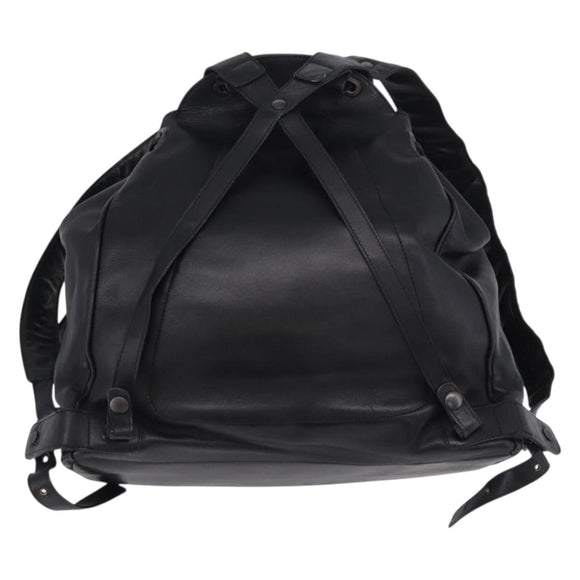 BOTTEGA VENETA INTRECCIATO Backpack Leather Black 155095 Auth bs36676A