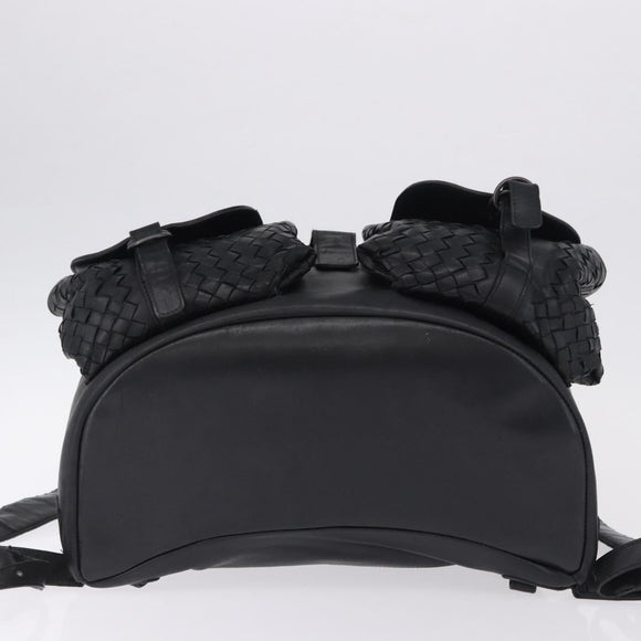 BOTTEGA VENETA INTRECCIATO Backpack Leather Black 155095 Auth bs36676A