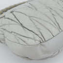 Miu Miu Matelasse Hand Bag Leather 2way Light Blue Gold Auth bs36677A-10