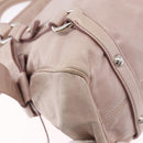 Miu Miu Side Ribbon Hand Bag Leather 2way Pink Silver Auth bs36679V-17
