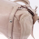 Miu Miu Side Ribbon Hand Bag Leather 2way Pink Silver Auth bs36679V-16