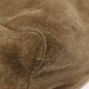 LOEWE Shoulder Bag Suede Beige Gold Auth bs36680-11