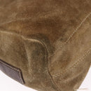 LOEWE Shoulder Bag Suede Beige Gold Auth bs36680-13