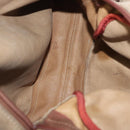 LOEWE Shoulder Bag Suede Beige Gold Auth bs36680-16