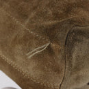 LOEWE Shoulder Bag Suede Beige Gold Auth bs36680-5