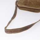 LOEWE Shoulder Bag Suede Beige Gold Auth bs36680-8