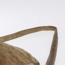 LOEWE Shoulder Bag Suede Beige Gold Auth bs36680-9