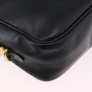 LOEWE Shoulder Bag Leather Black Gold Auth bs36681-10