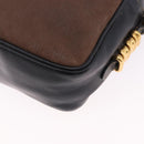 LOEWE Shoulder Bag Leather Black Gold Auth bs36681-13