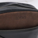 LOEWE Shoulder Bag Leather Black Gold Auth bs36681-15