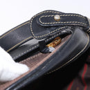 LOEWE Shoulder Bag Leather Black Gold Auth bs36681-20