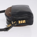 LOEWE Shoulder Bag Leather Black Gold Auth bs36681-5
