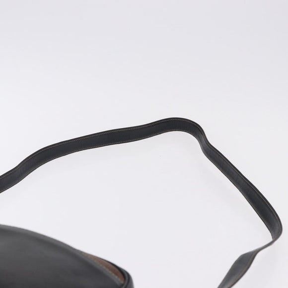 LOEWE Shoulder Bag Leather Black Gold Auth bs36681