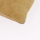 LOEWE Anagram Shoulder Bag Leather Beige Gold Auth bs36682-15