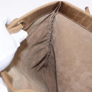 LOEWE Anagram Shoulder Bag Leather Beige Gold Auth bs36682-19