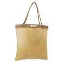 LOEWE Anagram Shoulder Bag Leather Beige Gold Auth bs36682-1