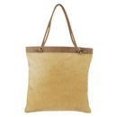 LOEWE Anagram Shoulder Bag Leather Beige Gold Auth bs36682-3