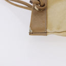 LOEWE Anagram Shoulder Bag Leather Beige Gold Auth bs36682-6