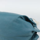LOEWE Nappa Aire Anagram Hand Bag Leather Blue Gold Auth bs36683-15