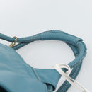 LOEWE Nappa Aire Anagram Hand Bag Leather Blue Gold Auth bs36683-14